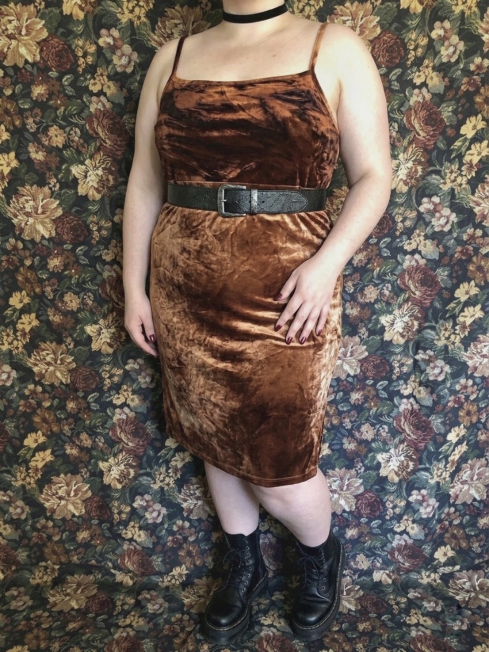 90s Style Forever 21 Marbled Crushed Velvet Mini Dress - Size 3X